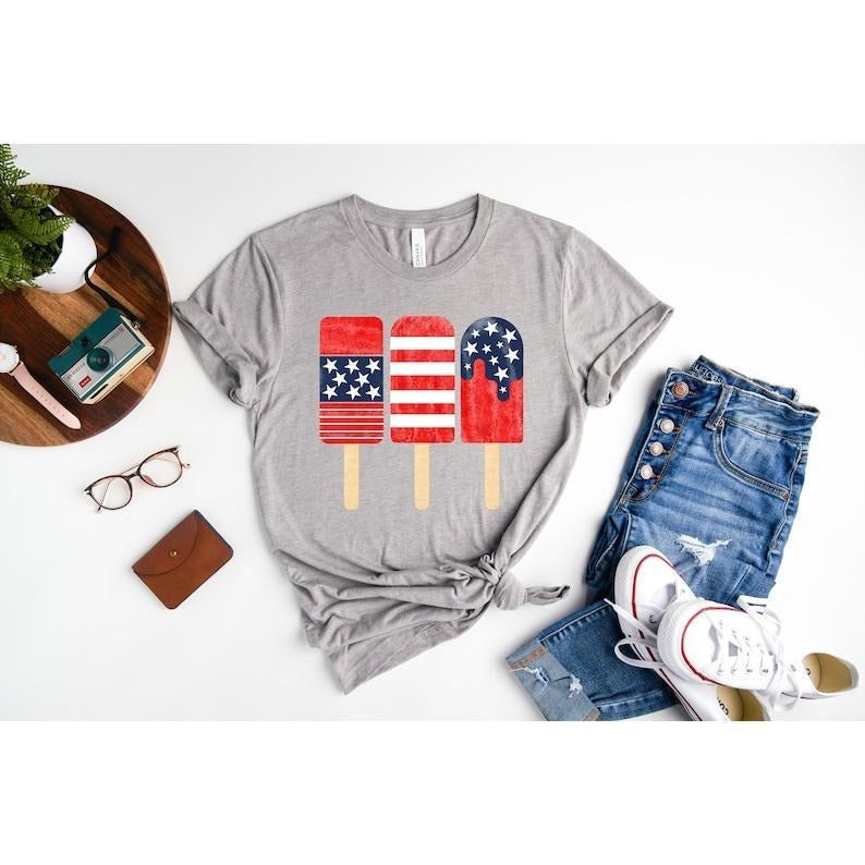 Popsicle Shirt, 4th Of July Family, Family Matching Shirt, Patriotic Popsicle, Red Blue White Popsicle Hoodie, Sweatshirt