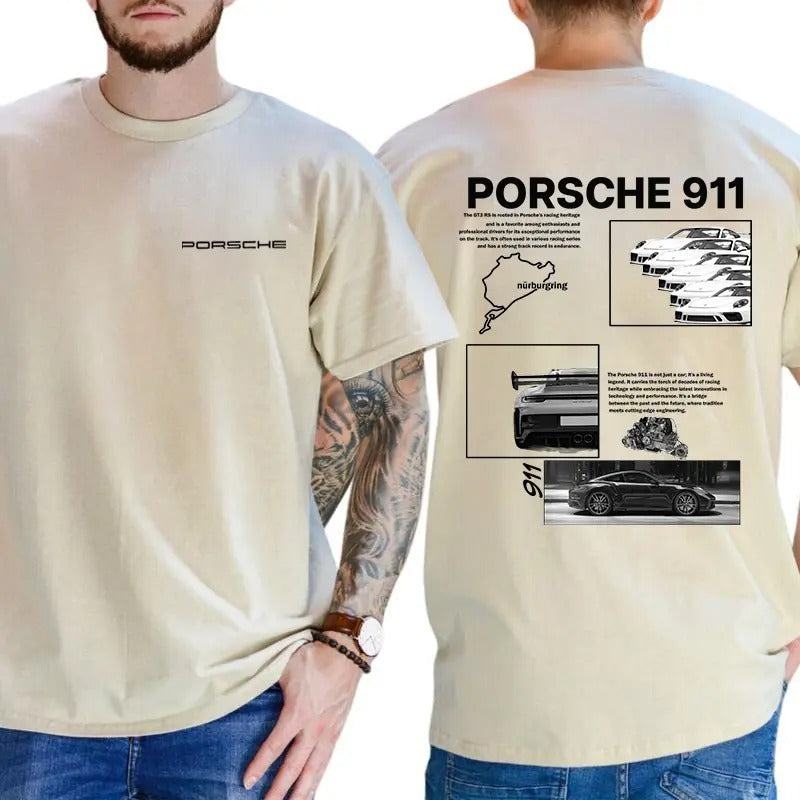 Porsche 911 Heritage Streetwear T-Shirt, Trendy Car Lover Shirt, Car Lover Tee, Gifts for Car Guys, Gifts for Boyfriend,...