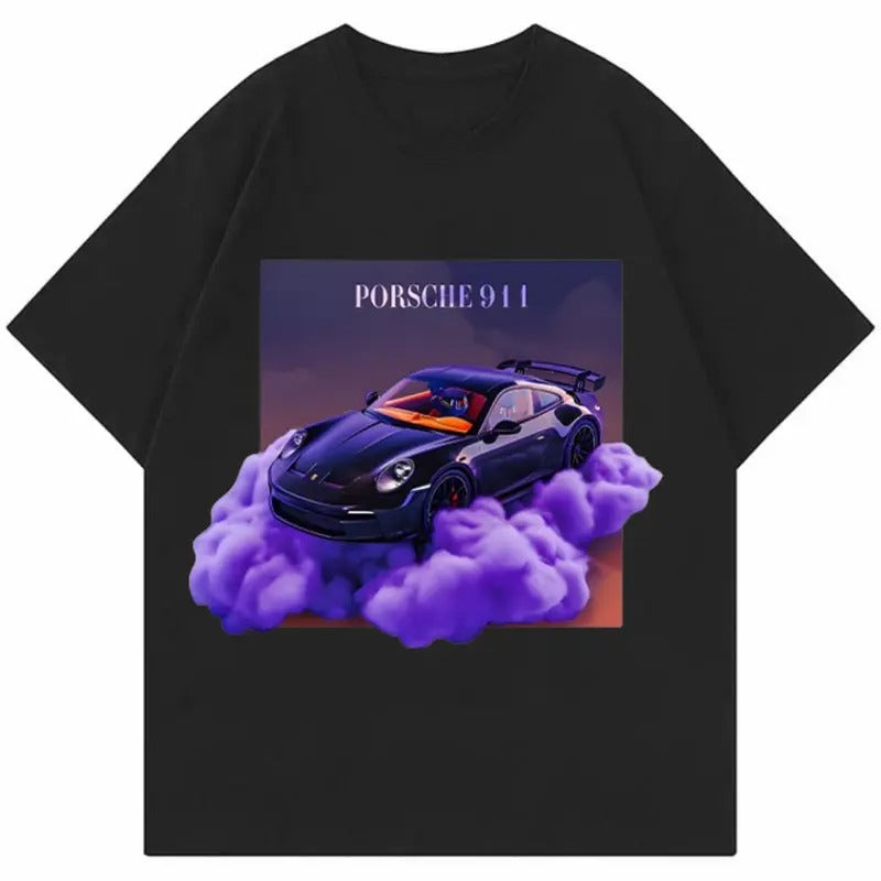 Porsche 911 Purple Clound T-Shirt, Unisex, Supercar T-Shirt, Car Enthusiast Shirt, Car Clothing Hoodie, Sweatshirt