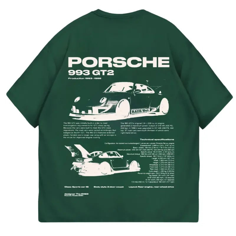 Porsche 993 GT2 T-shirt, Car Enthusiast Shirt, Car Clothing Hoodie, Sweatshirt | HypeDripTees.com