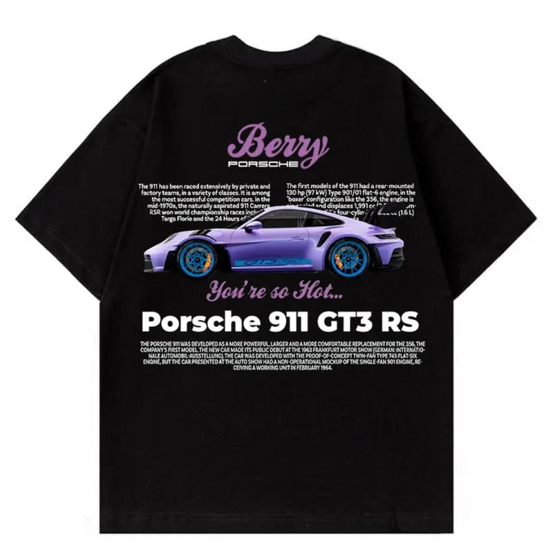 Porsche Purple Berry 911 T-shirt, Car Enthusiast Shirt, Car Clothing Hoodie, Sweatshirt | HypeDripTees.com