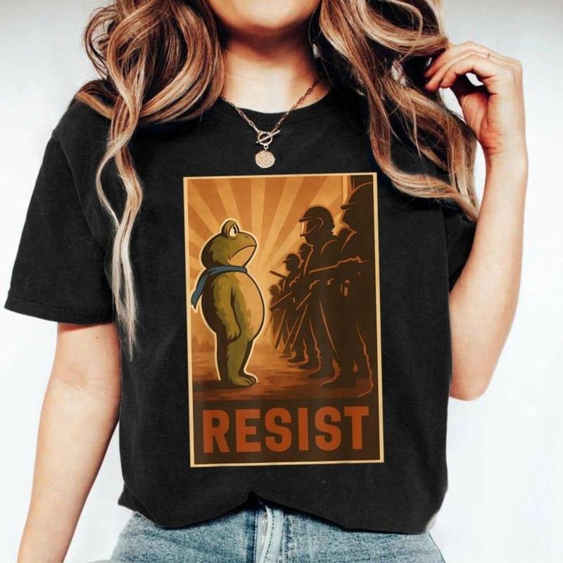 Portland Frog Protest Shirt, No ICE Shirt, No Deportation No I.C.E Shirt, Vintage Activist Shirt, Resistance Tee, Fight...