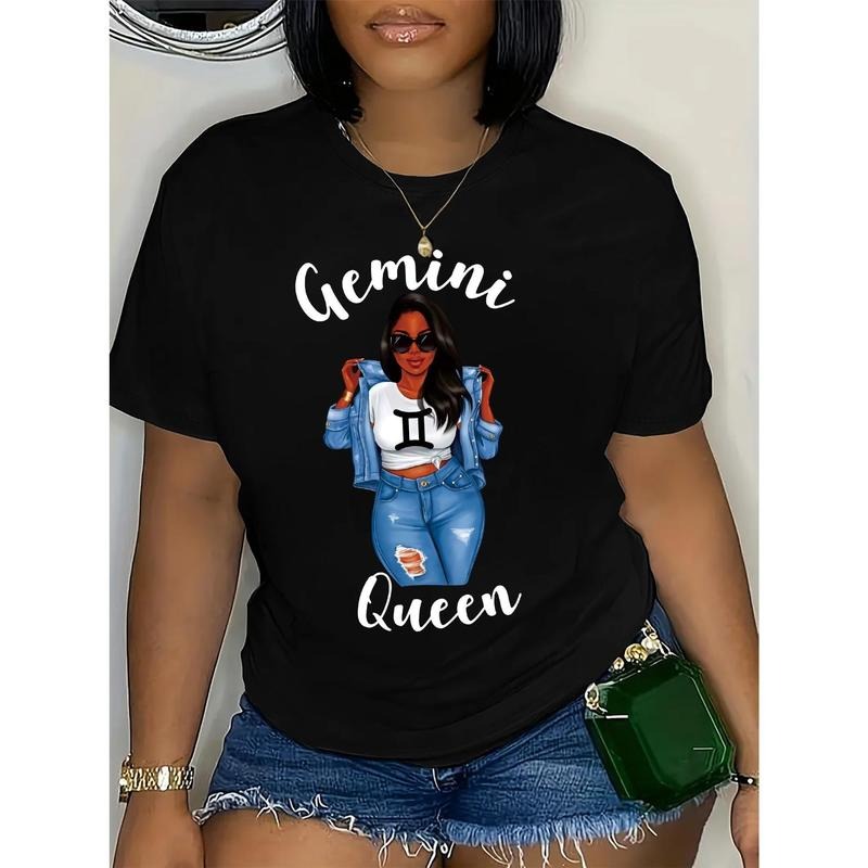 Portrait Letter Printed Women'S Short Sleeved Summer Fitting Round Neck T-Shirt Hoodie, Sweatshirt | HypeDripTees.com