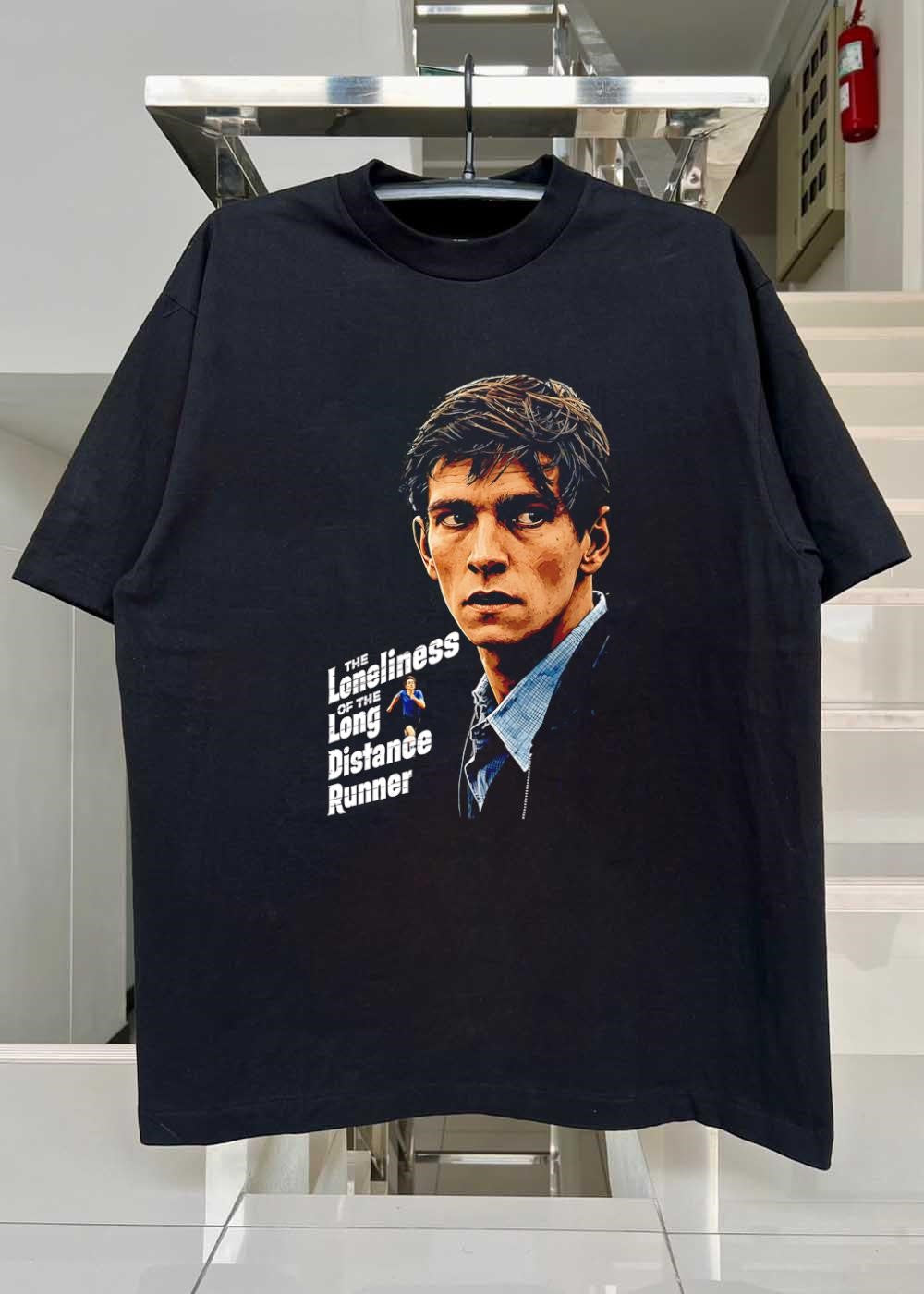 Portrait of a Young Man Running The Loneliness of the Long Distance Runner T-Shirt