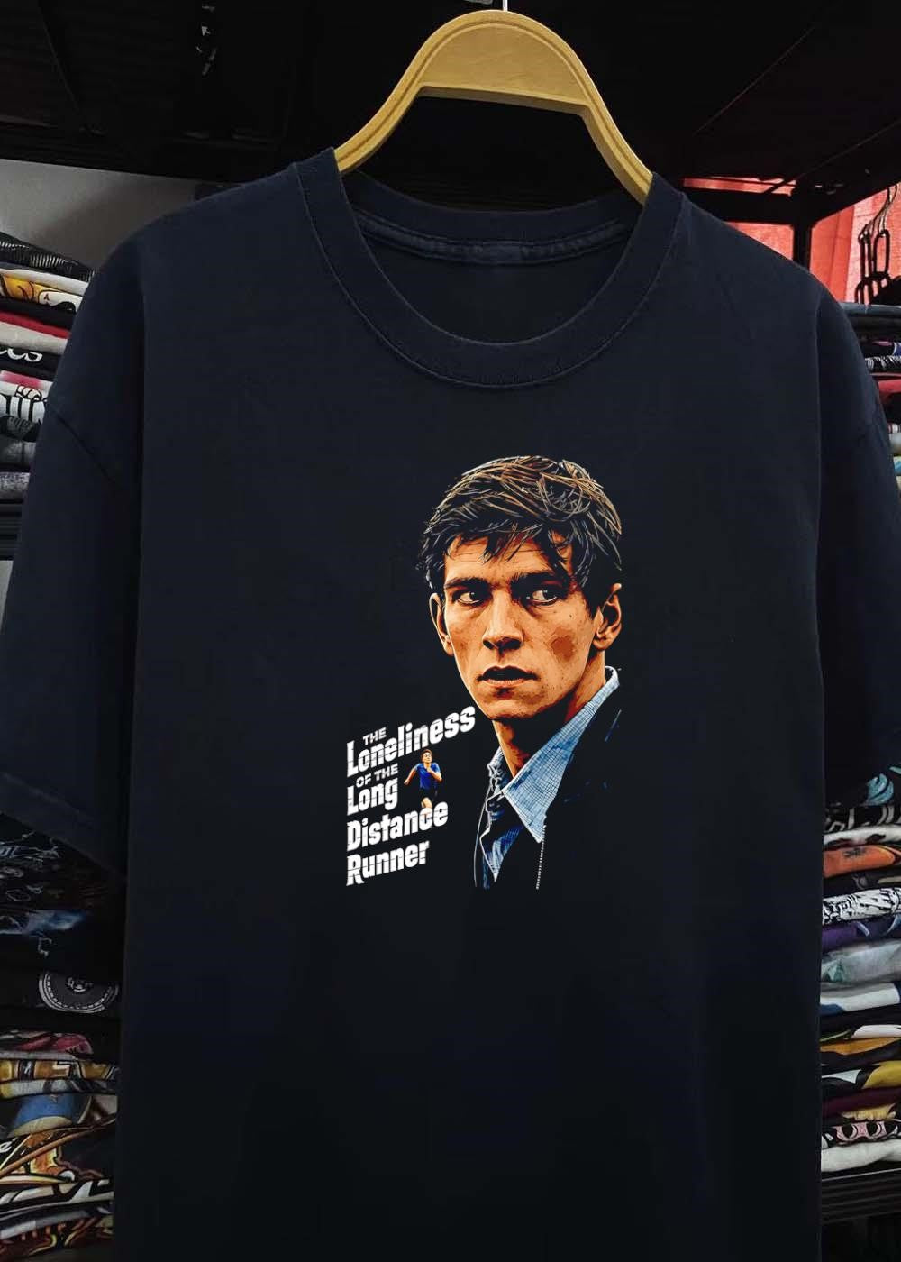 Portrait of a Young Man Running The Loneliness of the Long Distance Runner T-Shirt