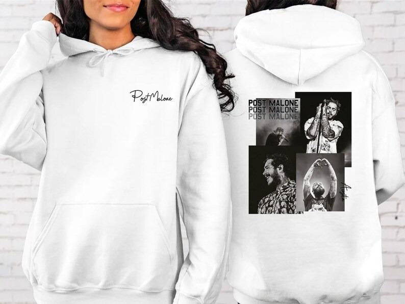 Posty Shirt, Hip Hop Hoodie, Post Malone Rap Sweatshirt, Austin Album, Fan Gift (on 2 sides) | HypeDripTees.com