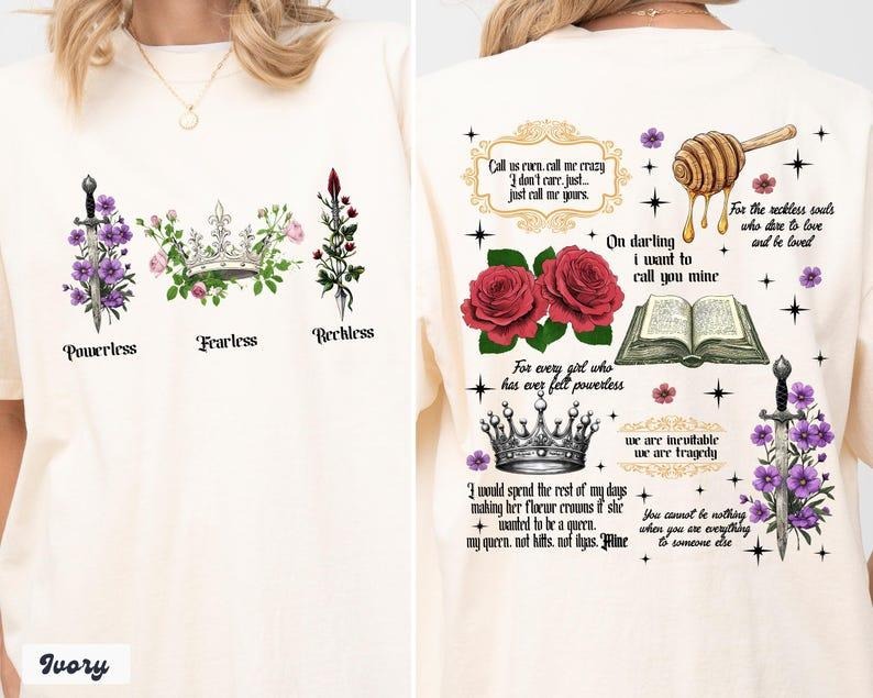 Powerless Bookish Shirt For Fan, Kai Azer I Love You T-Shirt, Fearless Fan Shirt, Gift for Bookworms, Romantic Quotes...