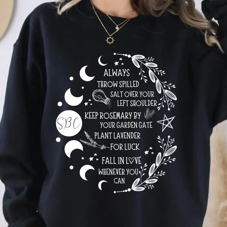Practical Magic Salt Rosemary Lavender Love Sweatshirt Casual Pullover T-Shirts, Hoodie | HypeDripTees.com