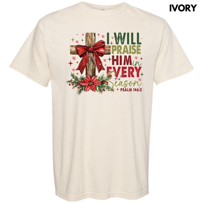 Praise Him Every Season Comfort Colors T-Shirt 'NLB' Hoodie, Sweatshirt | HypeDripTees.com