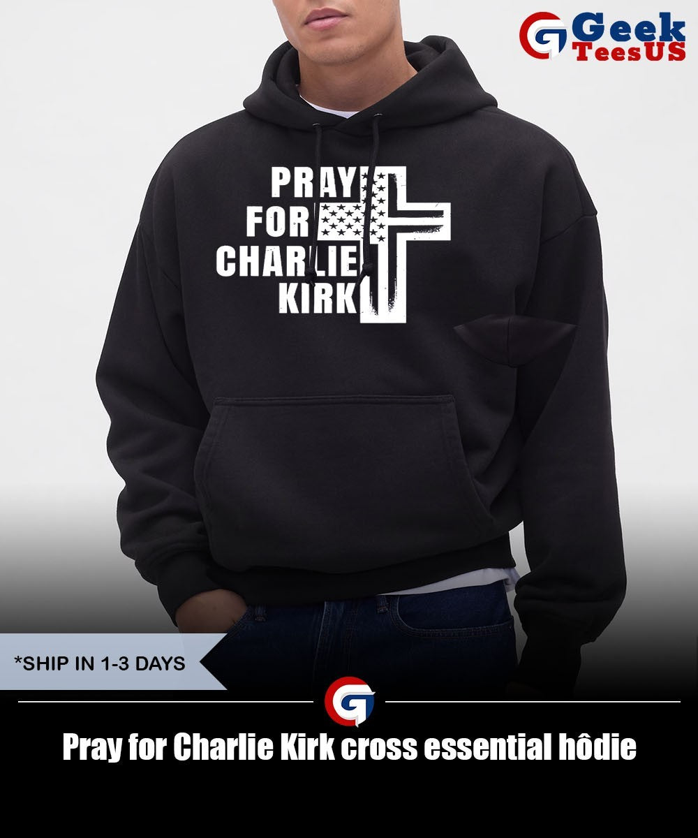 Pray for Charlie Kirk cross essential shirt