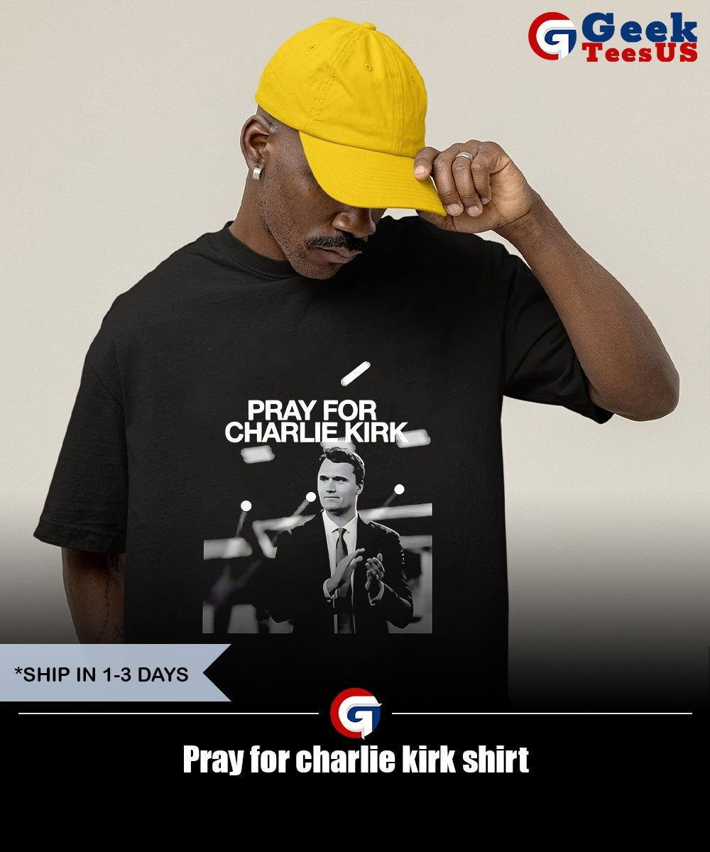 Pray for charlie kirk portrait shirt