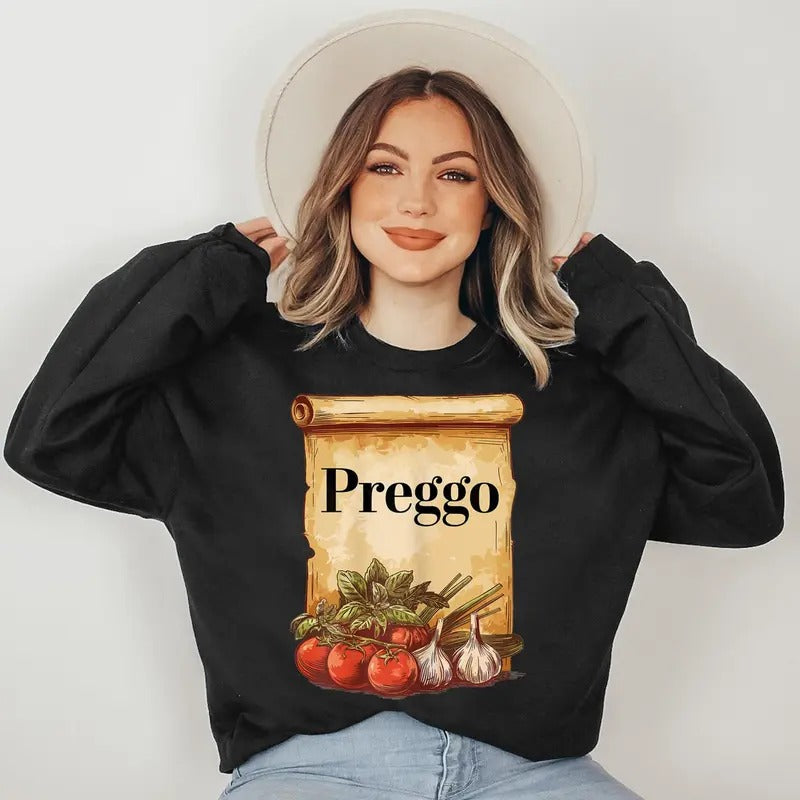 Preggo Sauce Cute Preggers Costume Pregnancy Announcement Sweatshirt T-Shirts, Hoodie | HypeDripTees.com