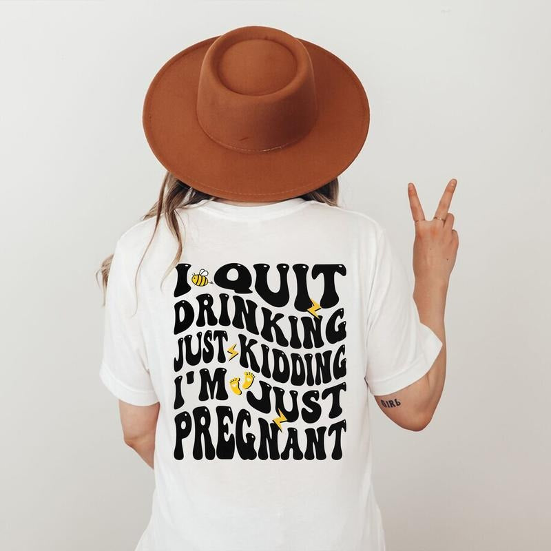 Pregnant T-shirt, Pregnancy Reveal, Pregnant Announcement, Funny Pregnant Shirt Hoodie, Sweatshirt | HypeDripTees.com