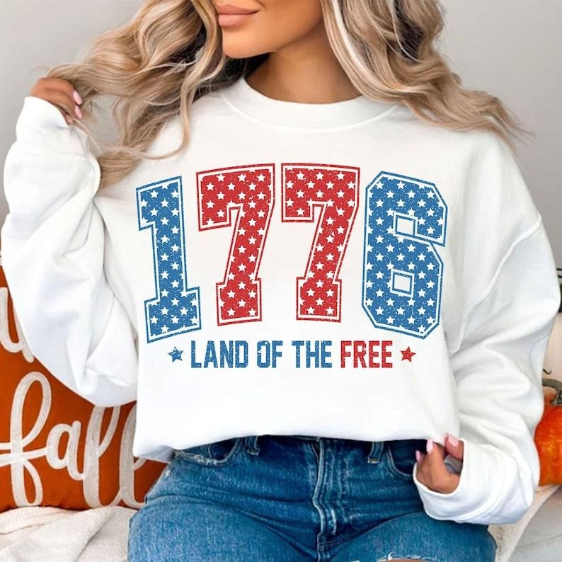 Premium  1776 Land of The Free ,4th of July,Independence Day 4th Of July Shirt Hoodie, Sweatshirt | HypeDripTees.com