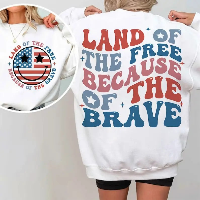 Premium  America Land Of The Free Because Of The Brave , 4th of July , Fourth of July , Patriotic shirt Hoodie, Sweatshirt