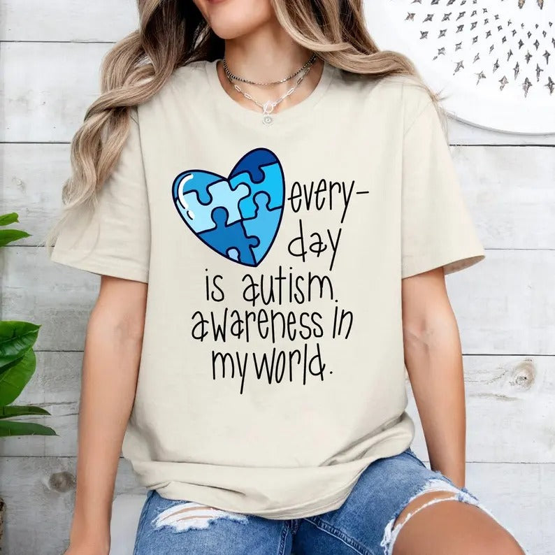 Premium  Autism Awareness Shirt, Blue Puzzle Sweatshirt, Blue Autism T-Shirt, Neurodiversity Shirt, Gift For Autism Mom,...