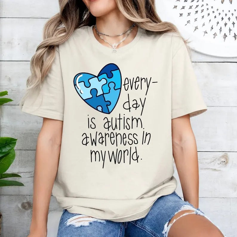 Premium  Autism Awareness Shirt, Blue Puzzle Sweatshirt, Blue Autism T-Shirt, Neurodiversity Shirt, Gift For Autism Mom,...
