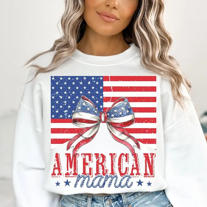 Premium  Coquette American Mama Mini, Coquette 4th Of July sweatshirt T-Shirts, Hoodie | HypeDripTees.com