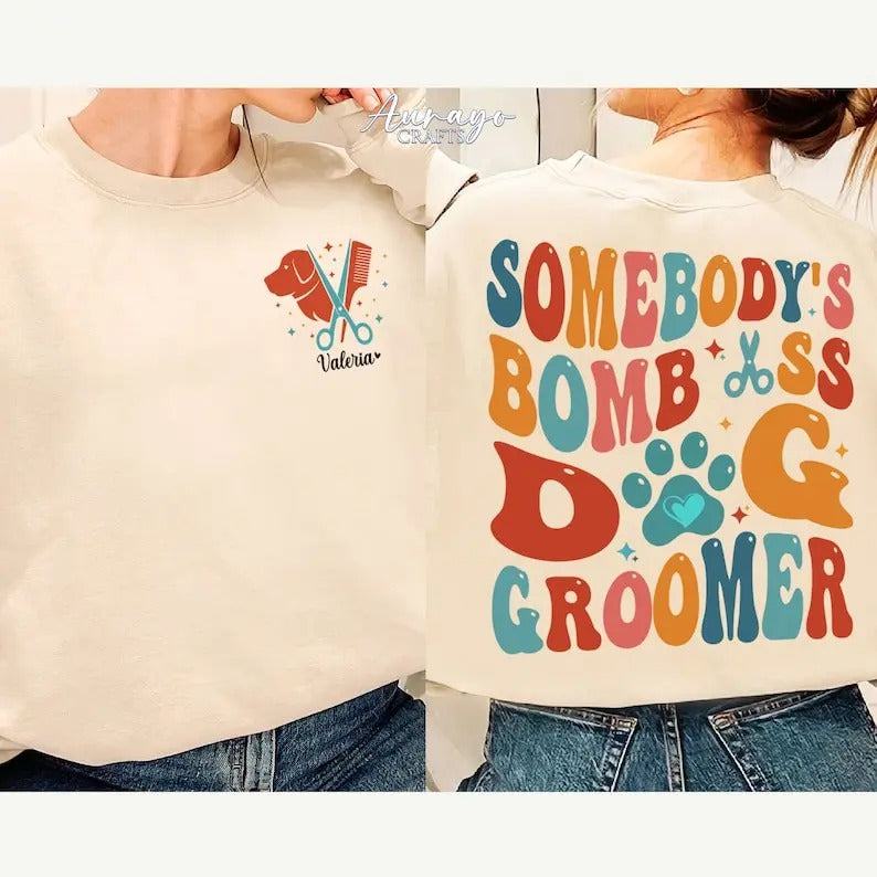 Dog Groomer Shirt Somebody'S Bomb As Dog Groomer Custom Dog Groomer Pet Grooming Shirt Dog Groomer Dog Lover T-Shirts, Hoodie, Sweatshirt