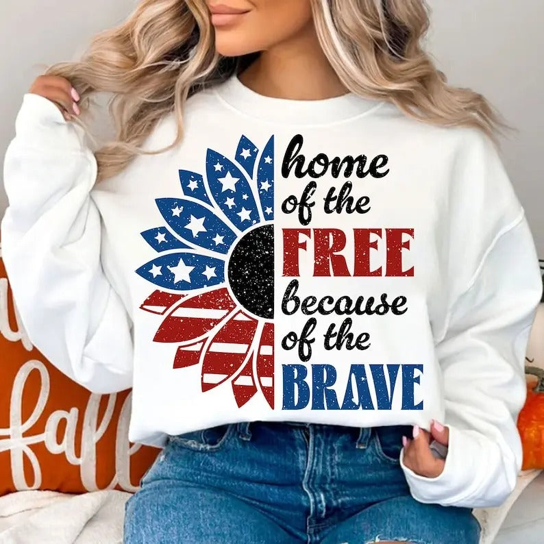 Premium  Home of The Free Because of The Brave  , 4th of July , Fourth Of July  sweatshirt T-Shirts, Hoodie