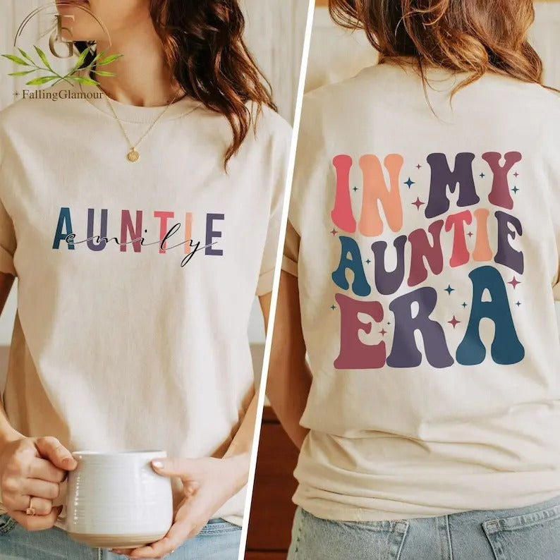 Premium  In My Auntie Era Shirt, Aunt Era Shirt, Eras Shirt, Aunt Shirt, Baby Pregnancy Announcement for Aunt, Gift For...