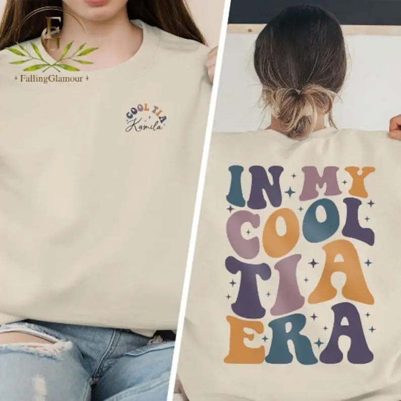 Premium  In My Cool Tia Era Shirt, Auntie Sweatshirt, Cool Aunt Tee, Tia Sweatshirt, New Tia Gift, Tia To Be Shirt, Baby...