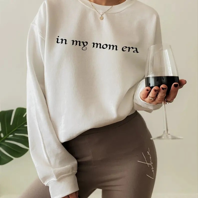Premium  In My Mom Era Sweatshirt, Pregnancy Announcement Shirt, Funny Maternity Shirt, Expecting Mom Gift, Pregnant Mom...