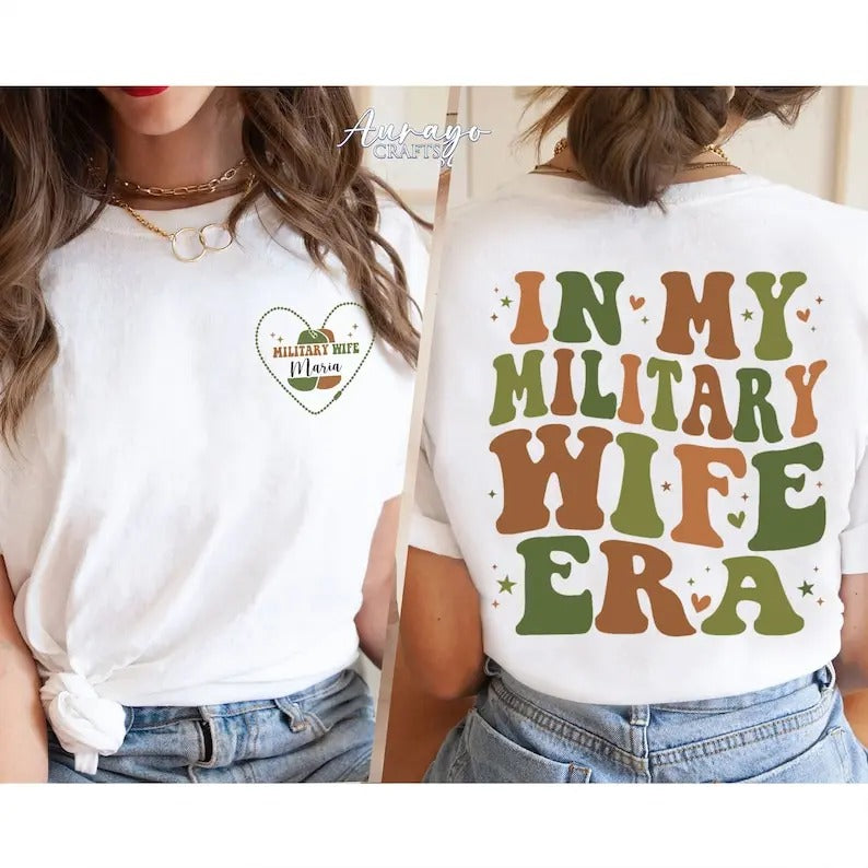 Premium  In my Military Wife Era Sweatshirt,Military Wife Shirt,Military Wife Gift,Proud Military Wife Gifts,Military...