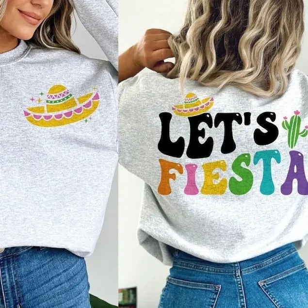 Premium  Let's Fiesta , Cinco de Mayo , Mexican , Fiesta , Cinco de Mayo  sweatshirt T-Shirts, Hoodie | HypeDripTees.com