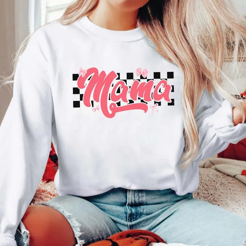 Premium  Mama Sweatshirt, Floral Mama Sweatshirt, Wildflowers Mama Shirt, Mothers Day Gift, Mâm Aesthetic, Trendy Mom...