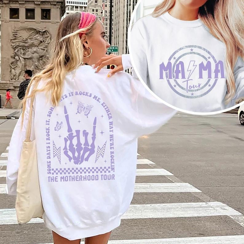 Premium  Motherhood Sweatshirt, Emo Moms Club Sweatshirt, Emo Moms Club Skeleton Shirt, Mothers Day Gift Shirt, Emo Mama...