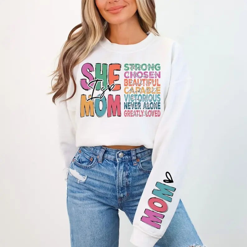 Premium  She is Mom , Retro Mother , Blessed Mom , Mom Shirt, Mom Life shirt Hoodie, Sweatshirt | HypeDripTees.com