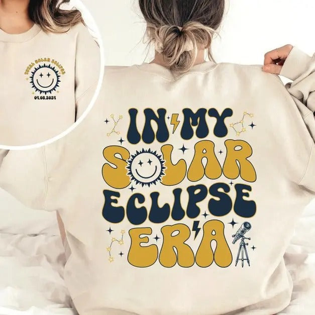 Premium  Solar Eclipse Sweatshirt, In My Solar Eclipse Era Shirt, Eclipse Watching Squad Tee, Twice In A Lifetime, Total...