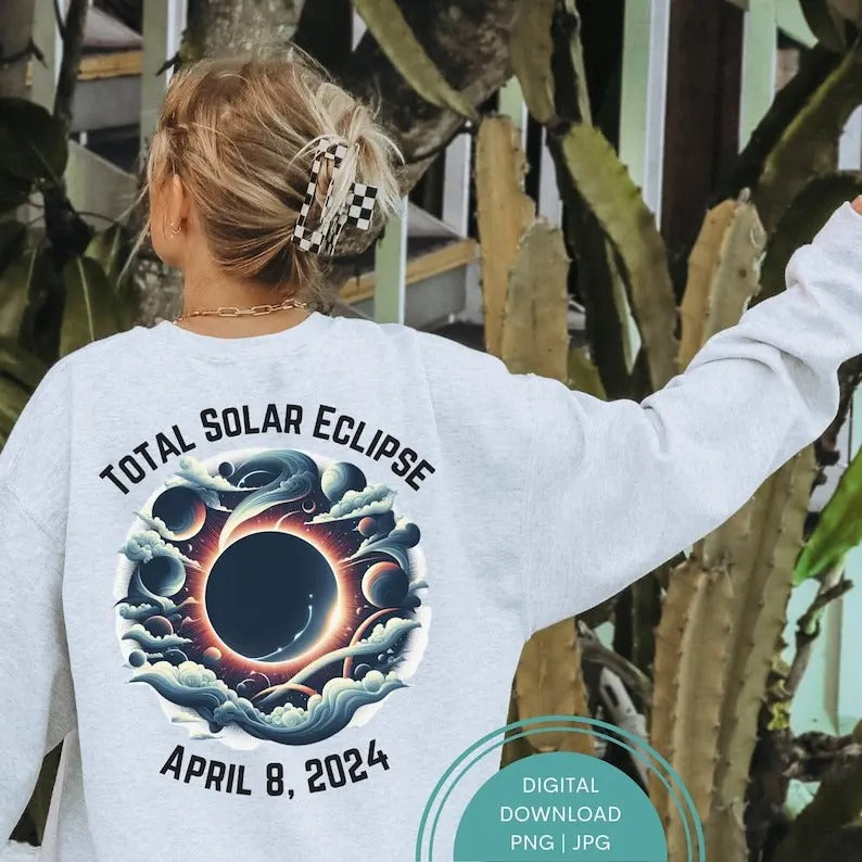 Premium  Total Solar Eclipse April 8th 2024, Total Eclipse shirt Hoodie, Sweatshirt | HypeDripTees.com