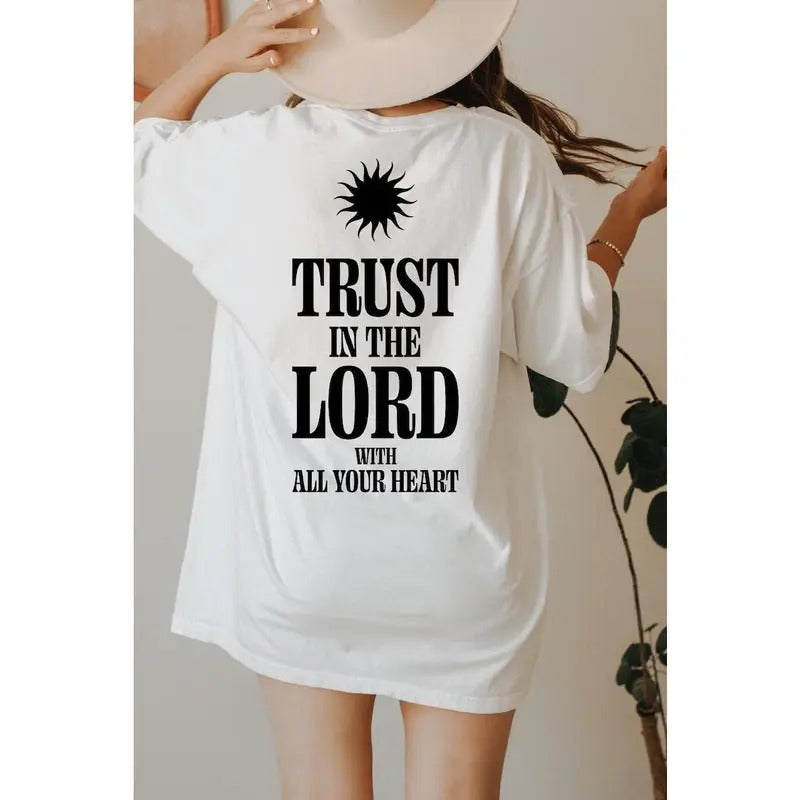 Premium  Trust In The Lord With All Your Heart Hoodie, Christian Sweatshirt For Women, Prayer Hoodie, Believer Shirt,...