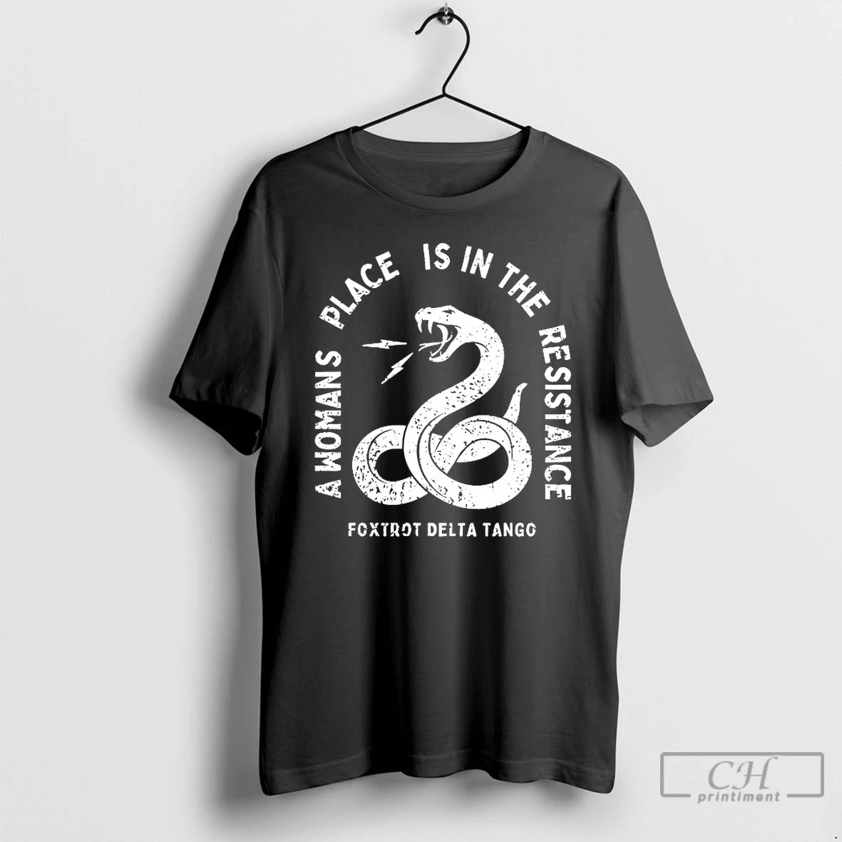 Premium A Womans Place Is In The Resistance Foxtrot Delta Tango T-Shirts, Hoodie, Sweatshirt | HypeDripTees.com