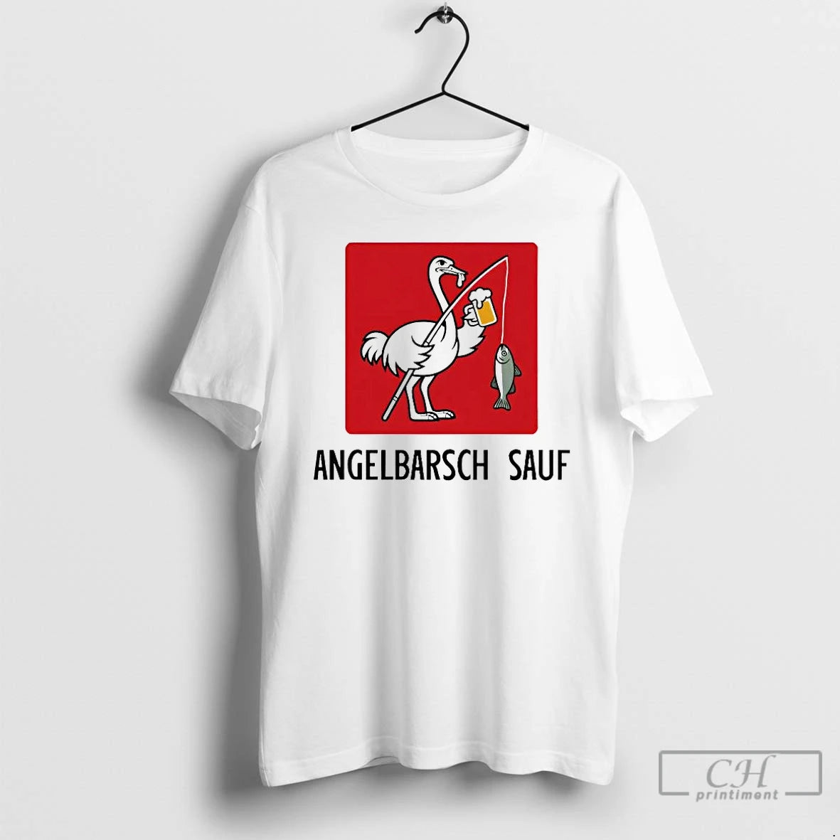 Premium Angelbarsch Sauf A Pelican Catching A Fish T-Shirts, Hoodie, Sweatshirt | HypeDripTees.com