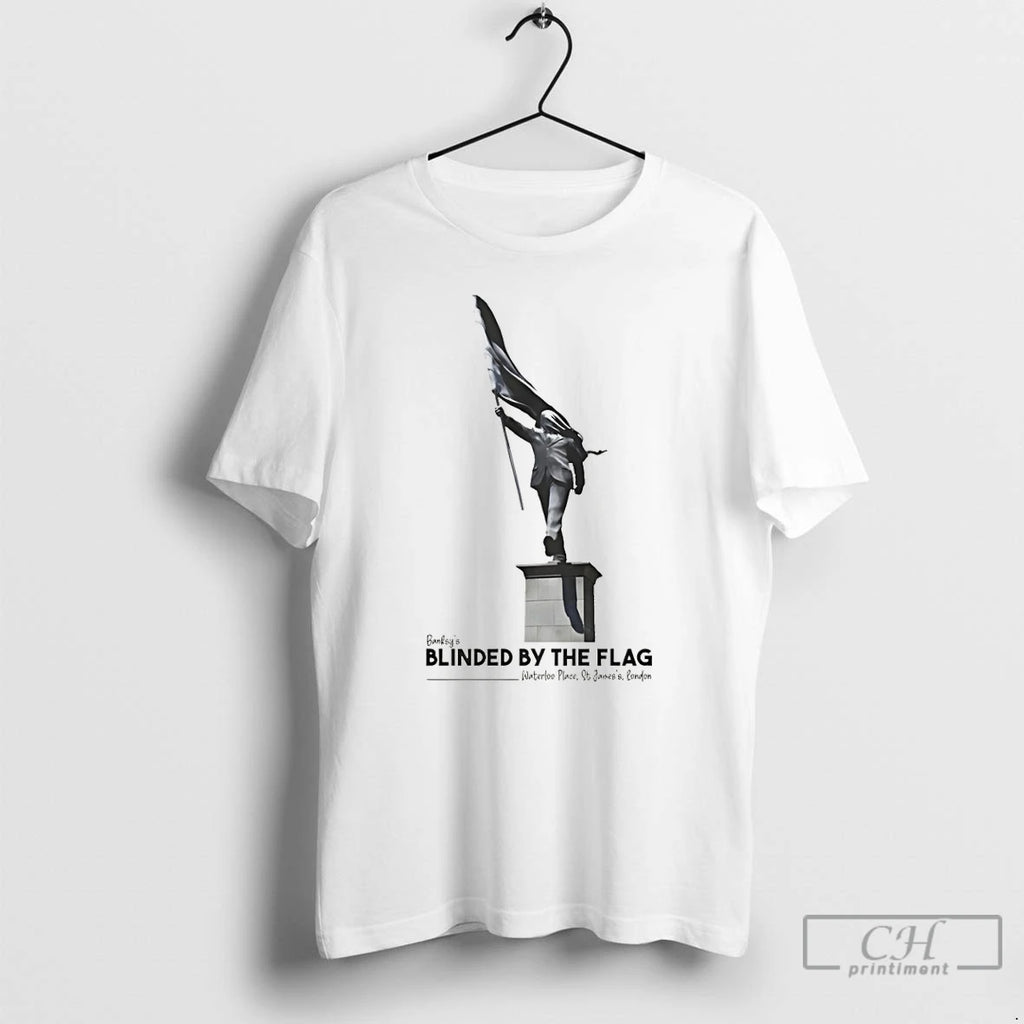 Premium Banksy London Statue Blinded By The Flag
