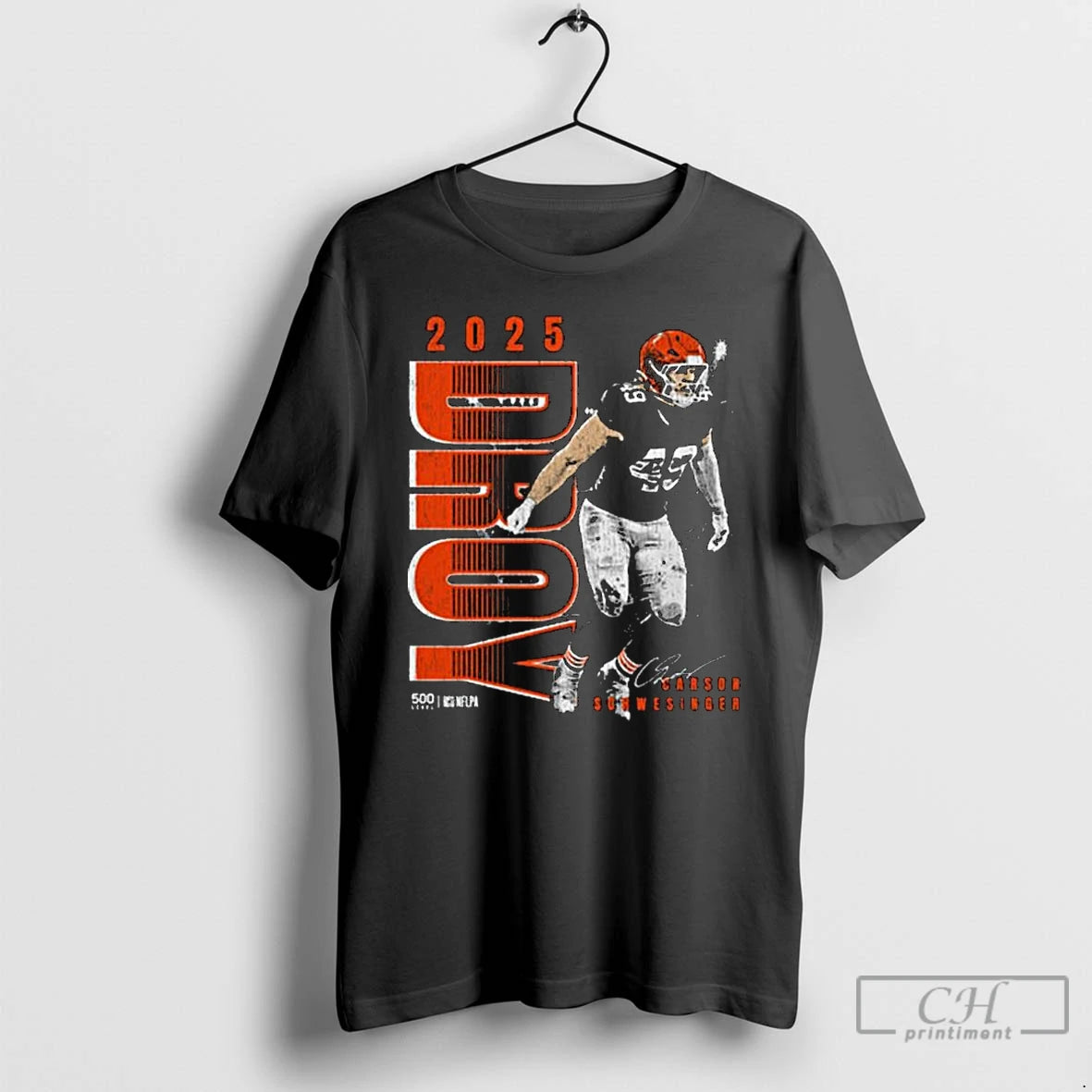 Premium Carson Schwesinger Cleveland 2025 Droy T-Shirts, Hoodie, Sweatshirt | HypeDripTees.com