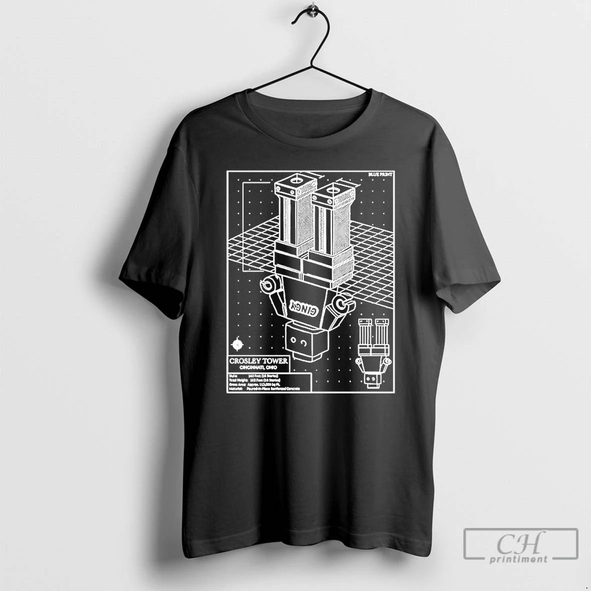 Premium Crosley Tower Blueprint T-Shirts, Hoodie, Sweatshirt | HypeDripTees.com