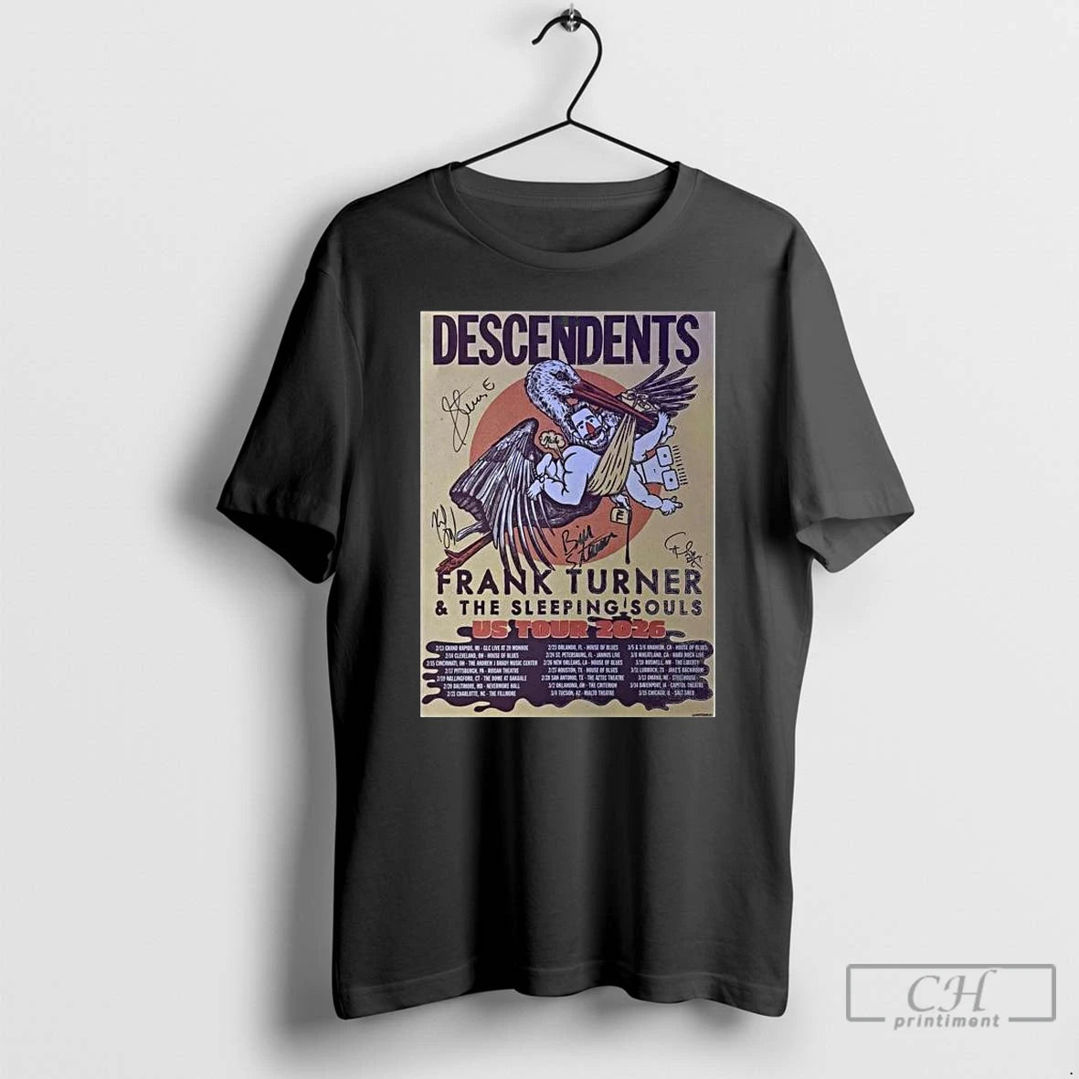 Premium Descendents Us Tour Signed Feb Mar 2026 T-Shirts, Hoodie, Sweatshirt | HypeDripTees.com