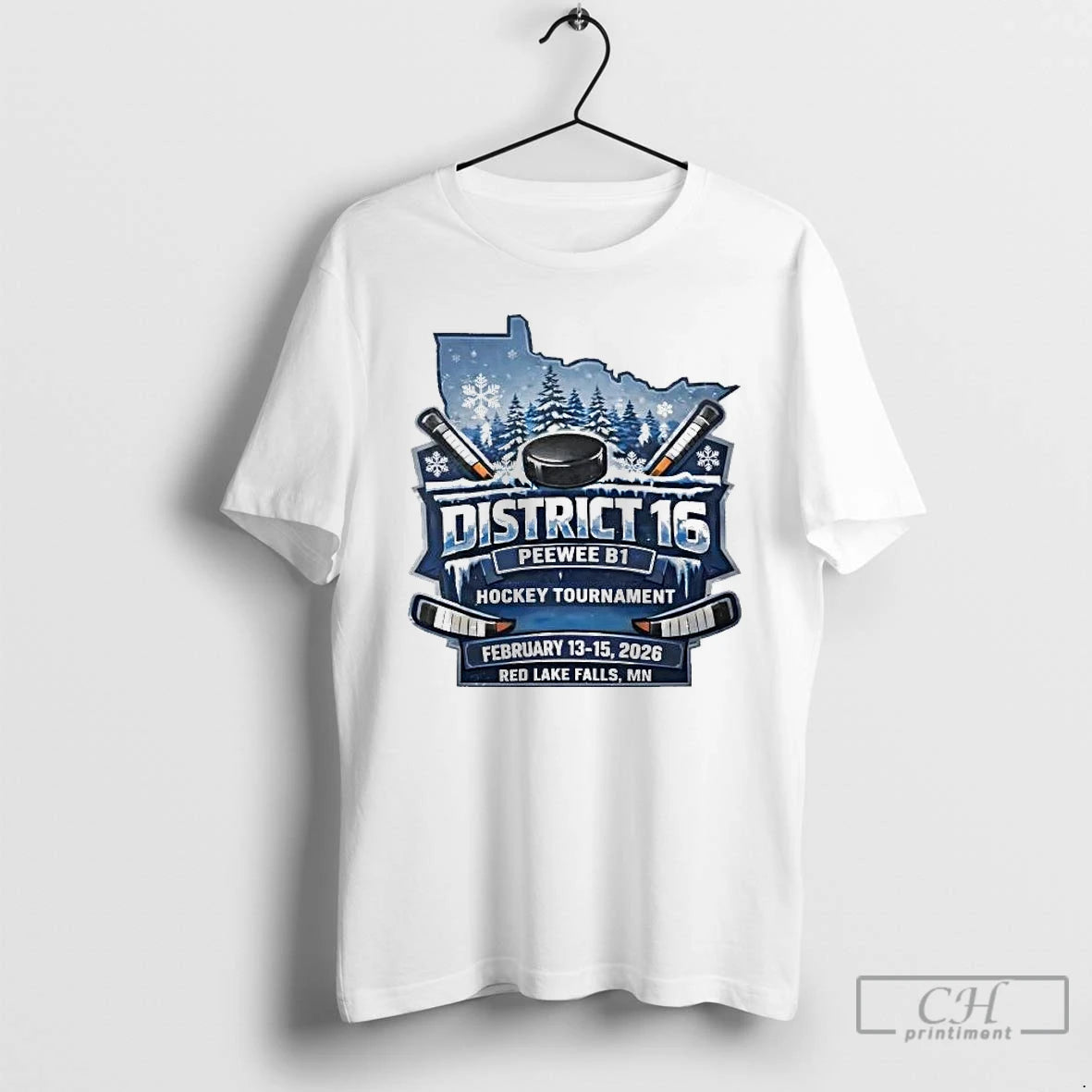 Premium District 16 Peewee B1 Hockey Tournament Red Lake Falls Minnesota T-Shirts, Hoodie, Sweatshirt | HypeDripTees.com