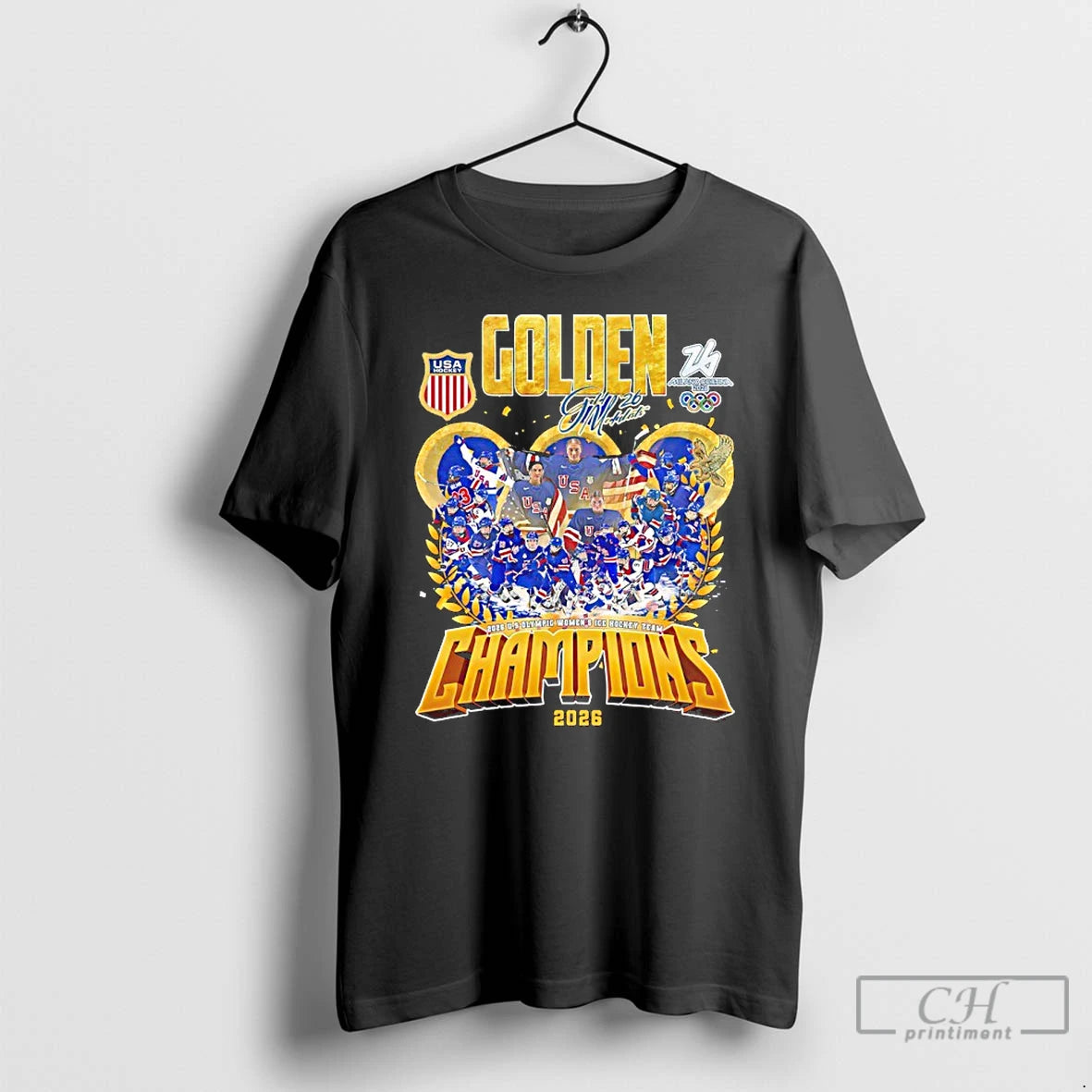 Premium Double Gold Medalists 2026 Us Olympic Womens Ice Hockey Team Champions T Shirts Sweater Hoodie, Sweatshirt