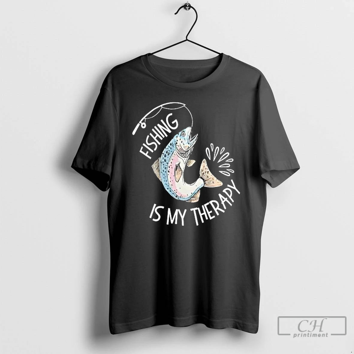 Premium Fishing Is My Therapy Vintage T-Shirts, Hoodie, Sweatshirt | HypeDripTees.com