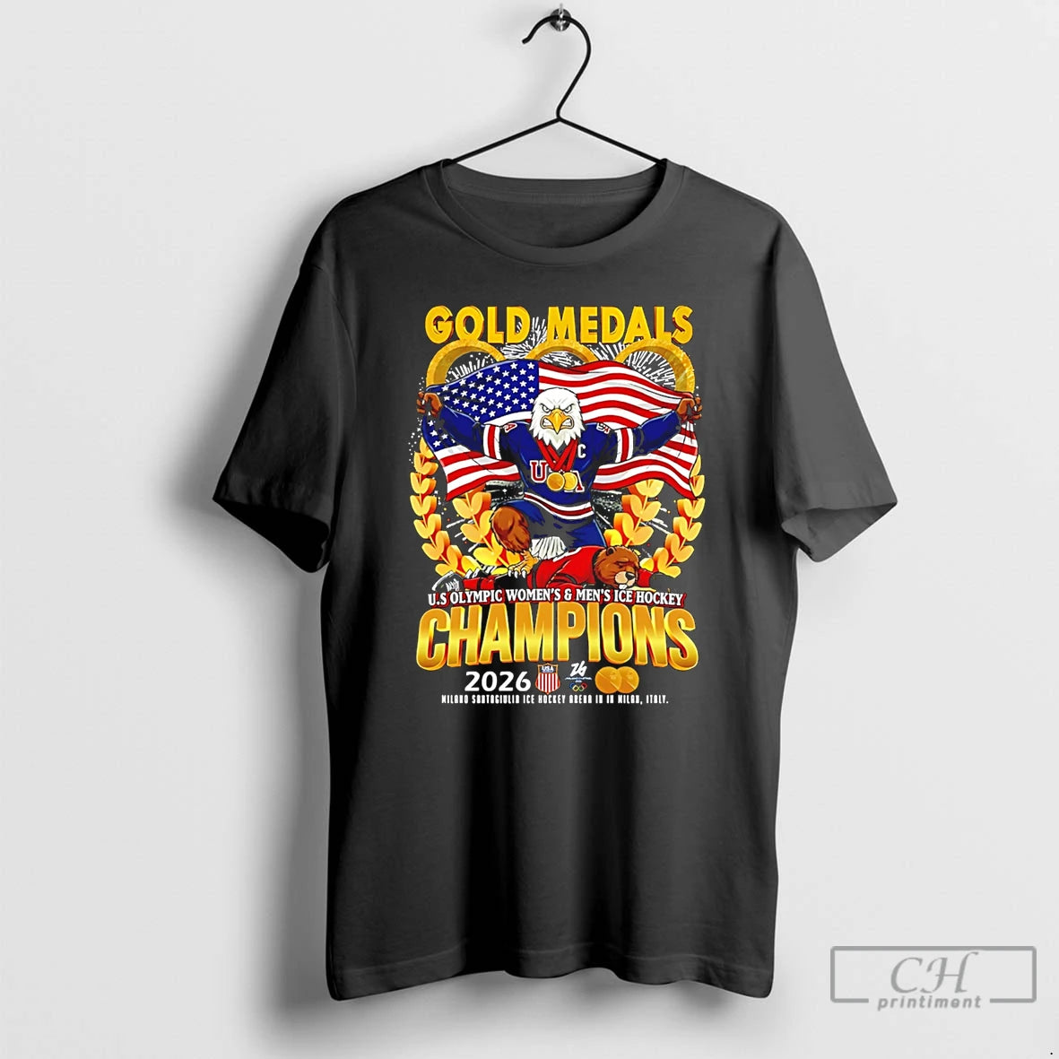 Premium Gold Medals Mens Womens Olympic Champions 2026 T-Shirts, Hoodie, Sweatshirt | HypeDripTees.com
