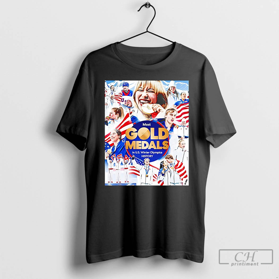 Premium Gold Medals In U S Winter Olympics History 2026 T-Shirts, Hoodie, Sweatshirt | HypeDripTees.com
