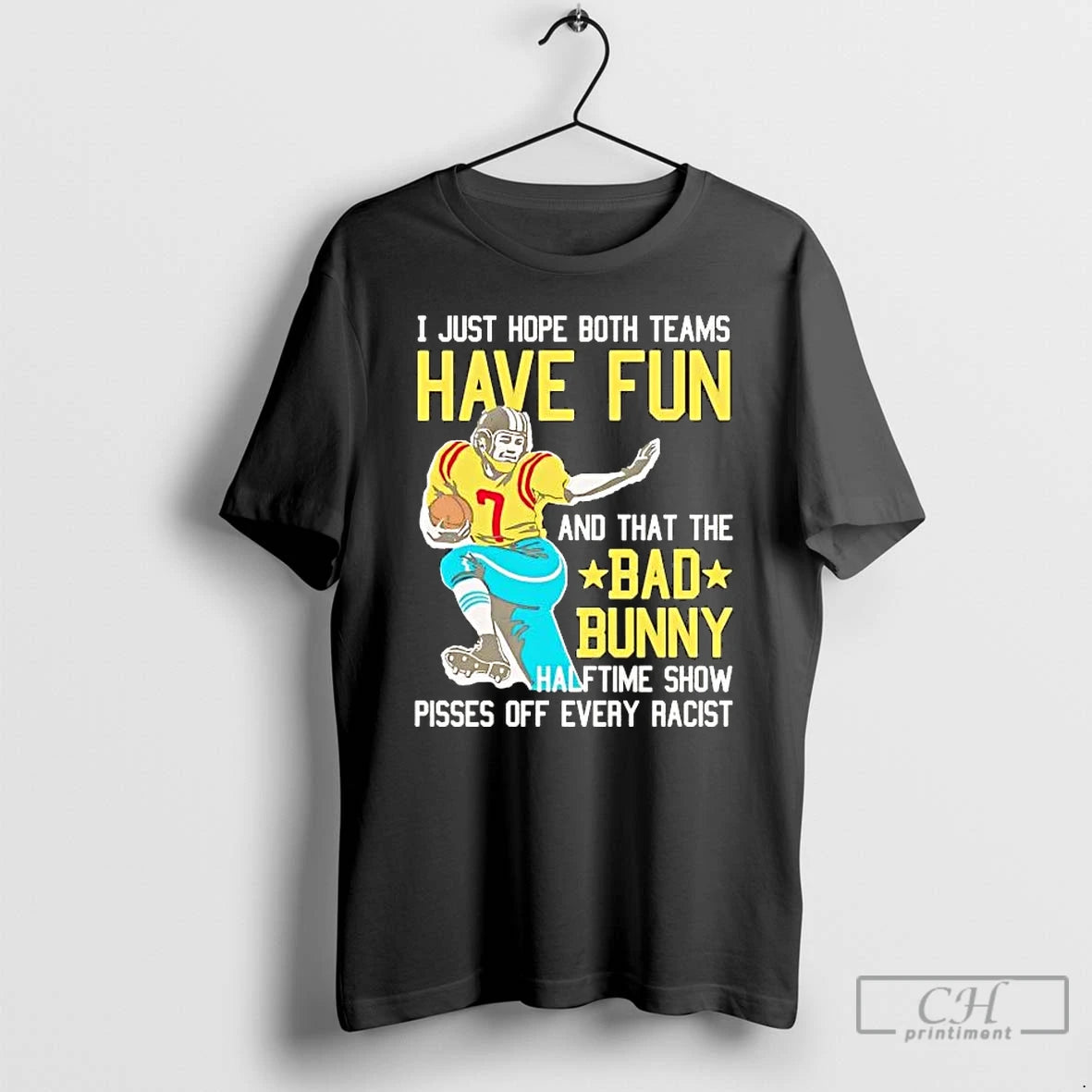 Premium I Just Hope That Both Teams Have Fun And That The Bad Bunny T-Shirts, Hoodie, Sweatshirt | HypeDripTees.com