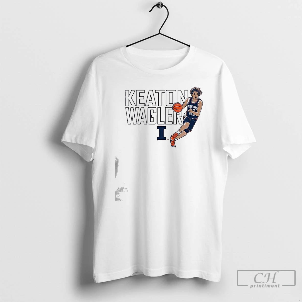 Premium Illinois Basketball Keaton Wagler Name Pose T-Shirts, Hoodie, Sweatshirt | HypeDripTees.com