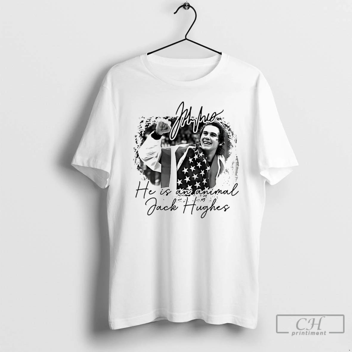 Premium Jack Hughes Usa Hockey He Is An Animal Olympic Golden Goal Signature T Shirts Hoodie, Sweatshirt | HypeDripTees.com