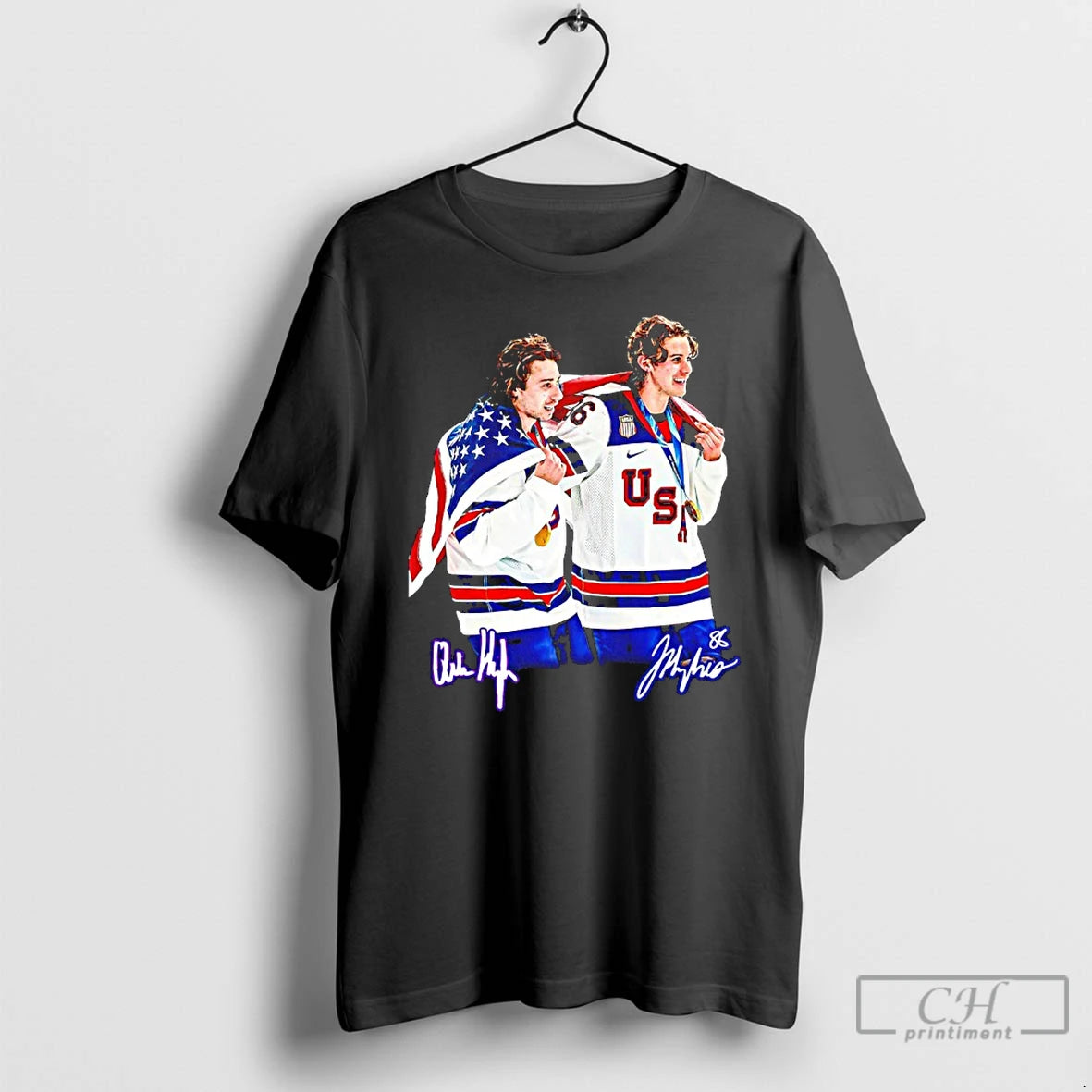 Premium Jack Hughes And Quinn Hughes Brotherhood Hockey Team Usa Signature T-Shirts, Hoodie, Sweatshirt | HypeDripTees.com